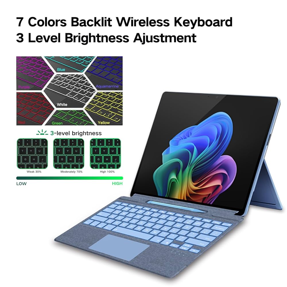 SurfacePro9＆Signatureキーボード タッチペン,保護フィルム付 Amazon.com: JvKzaen Surface Pro 9 Keyboard with Slim Pen